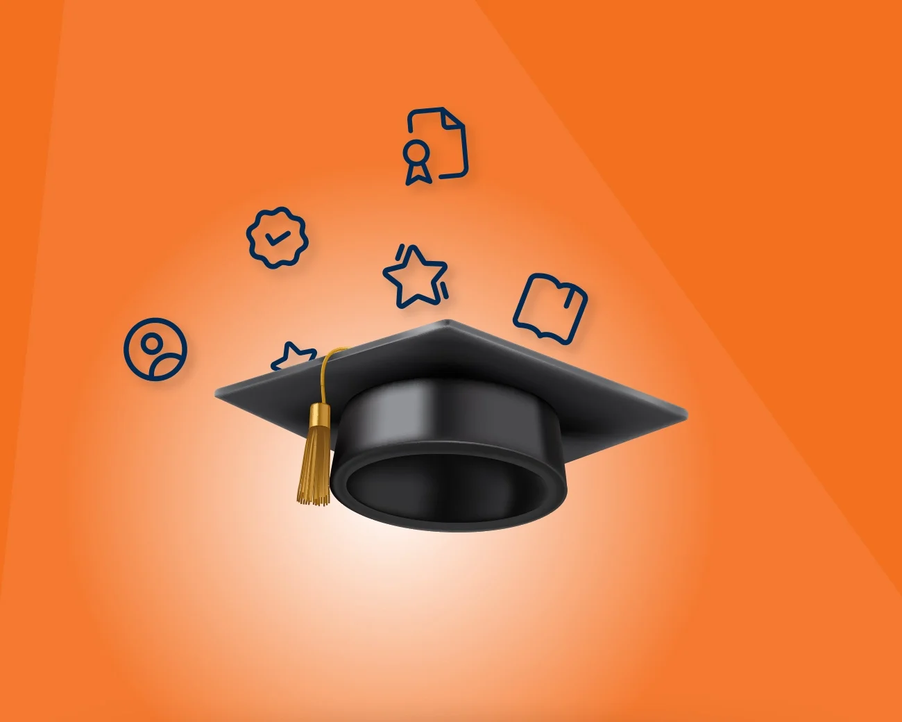 Bul op oranje achtergrond