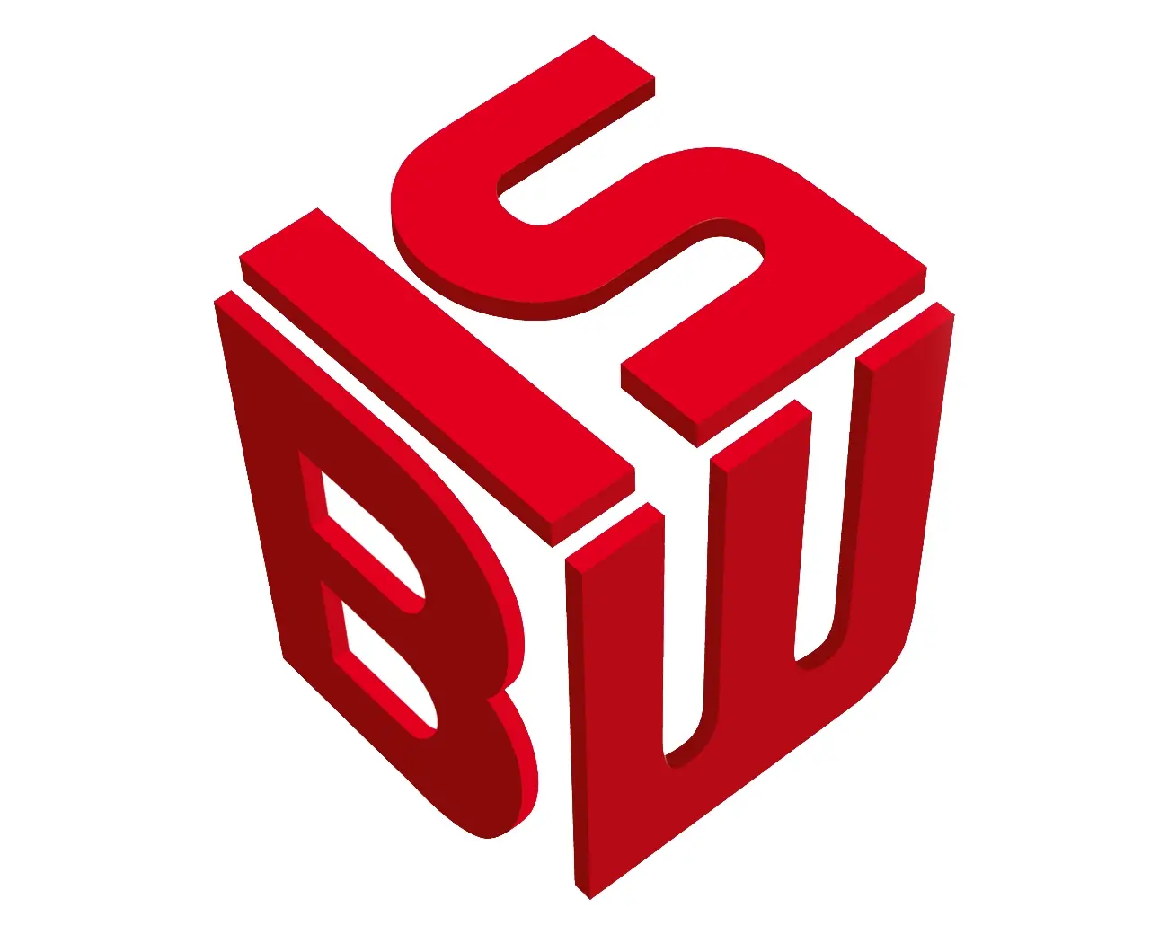 Rood-wit blokvormig logo van ISBW