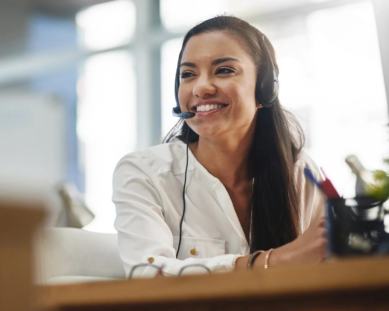 Opleidingsadviseur in gesprek met student