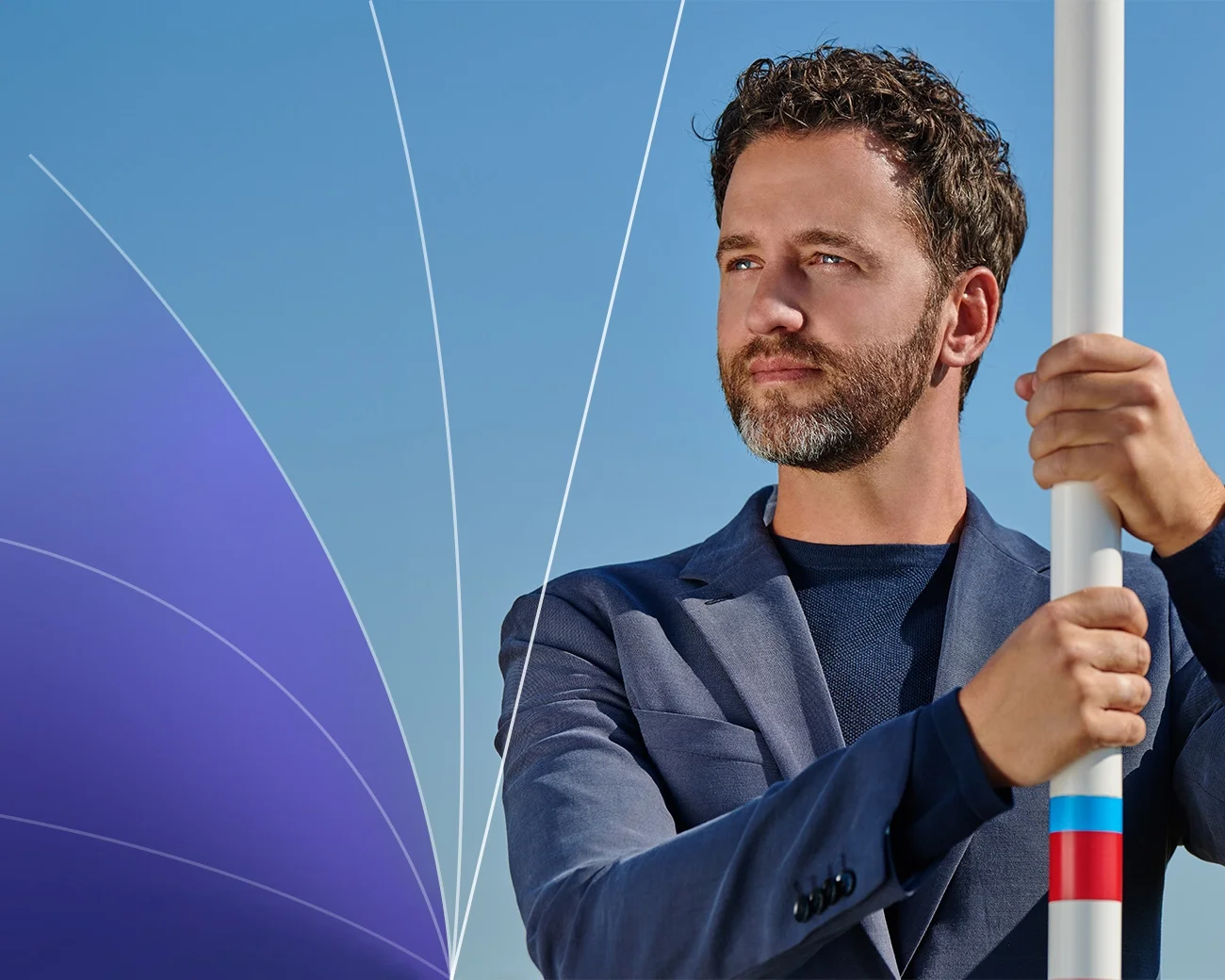 Zakenman met polsstok van NCOI