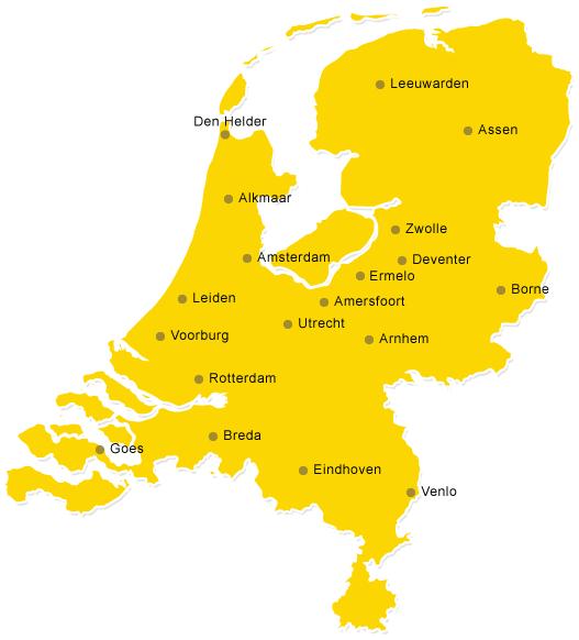 De examenlocaties van NIBE-SVV