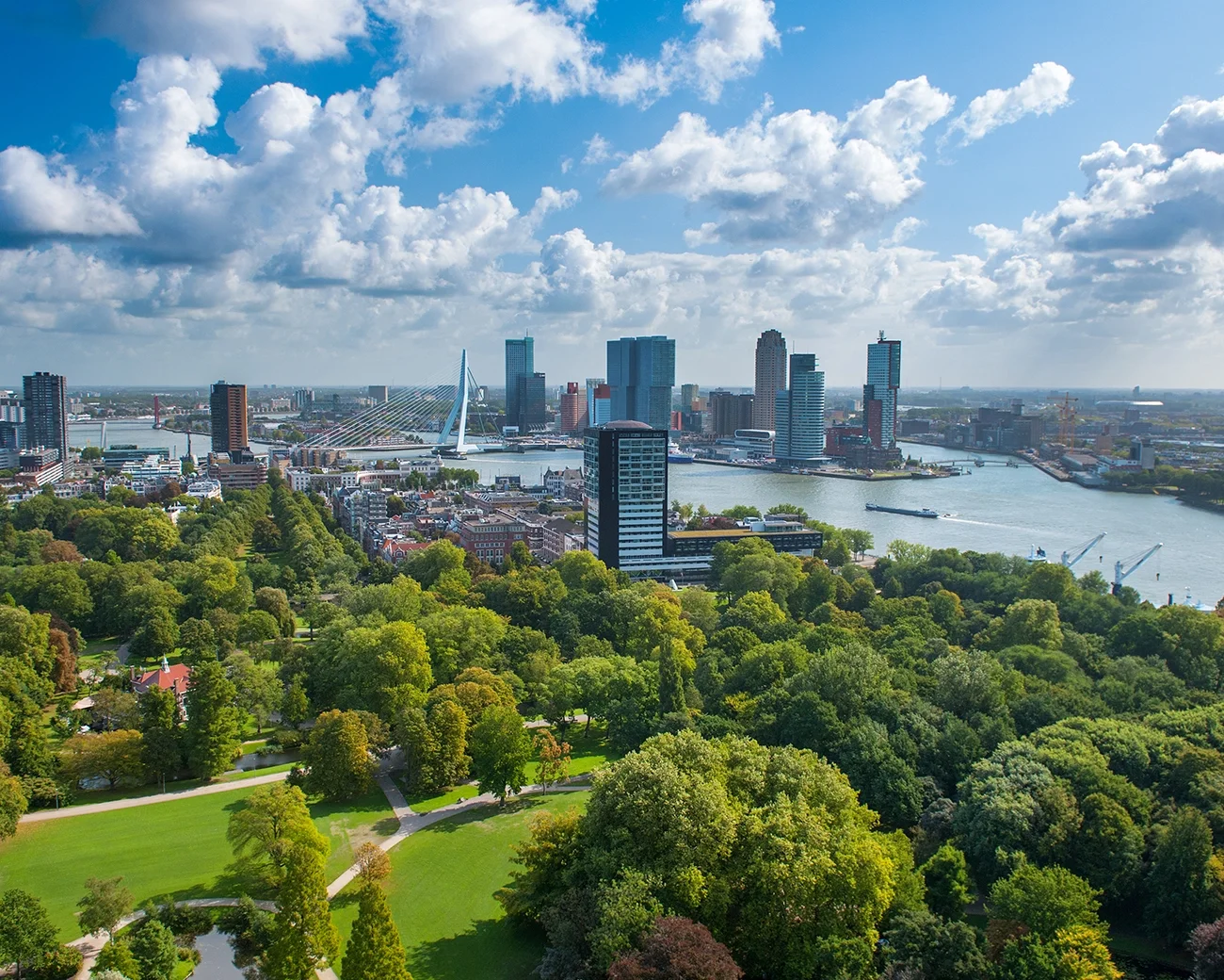 Stad vanuit de lucht