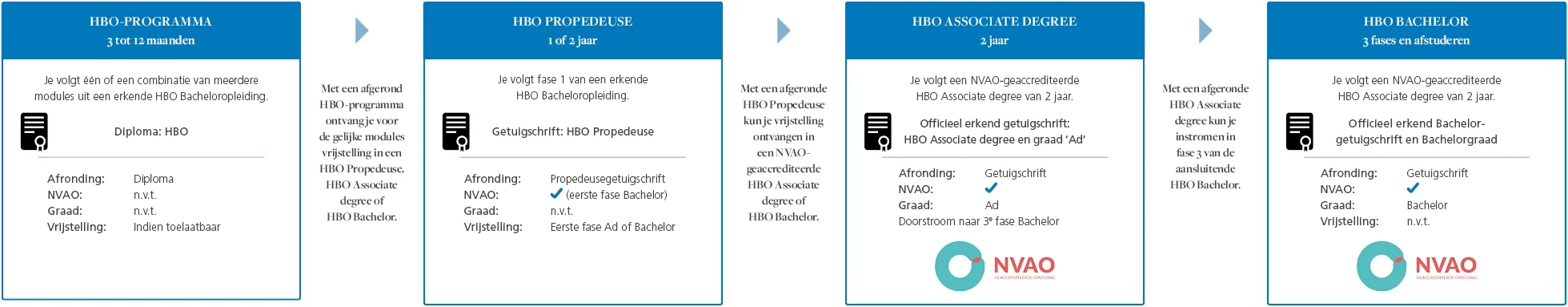 Opbouw HBO-opleidingen