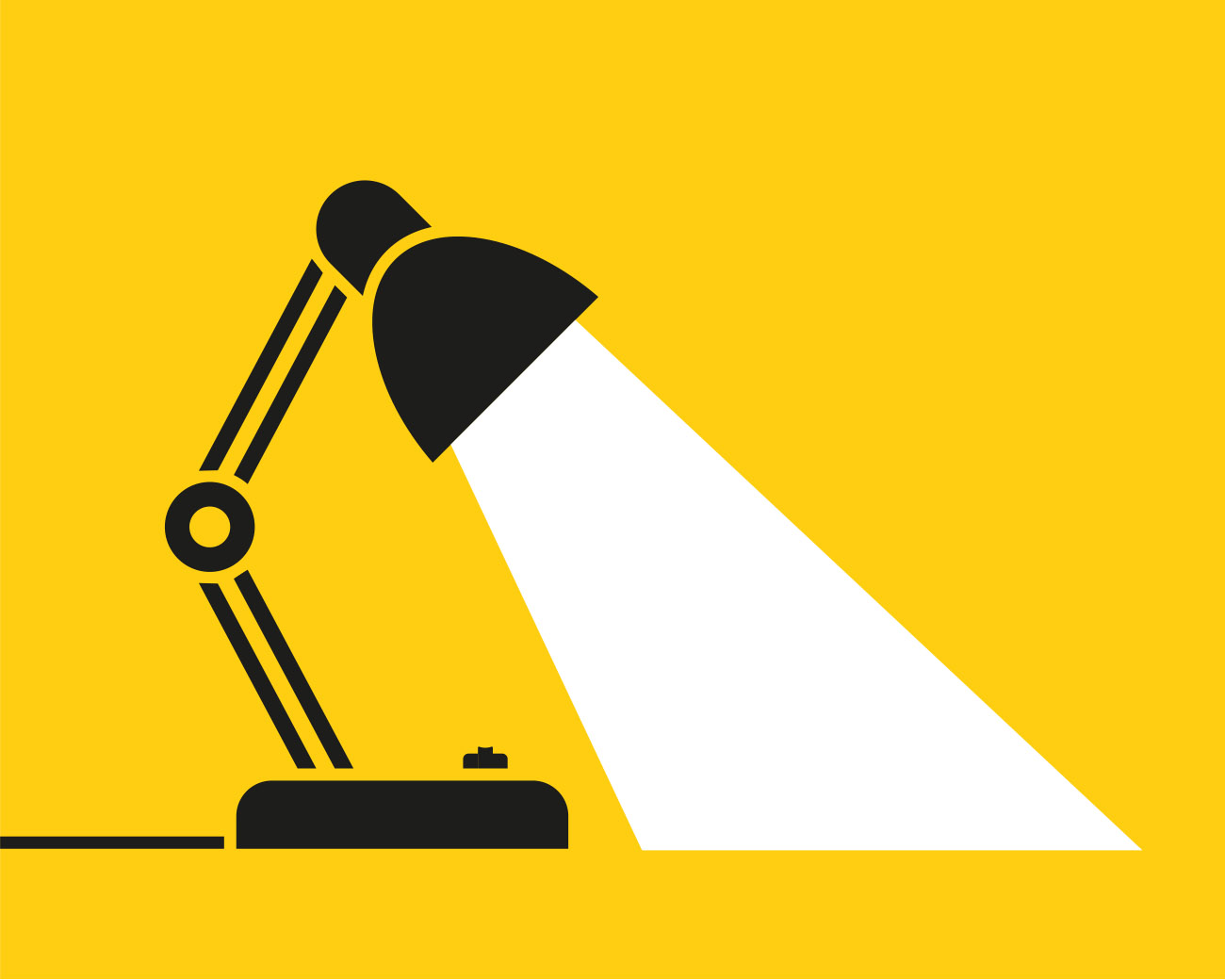 Lamp schijnt licht