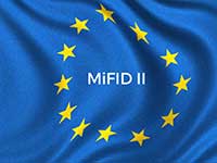 Europese vlag met MiFID II
