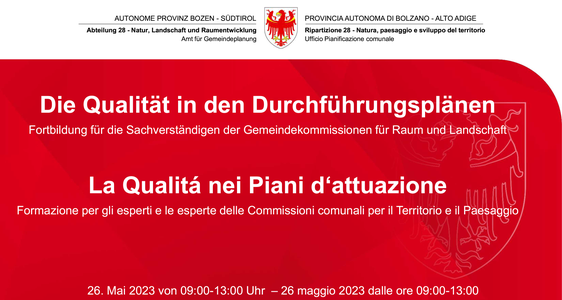 Die Qualität in den Durchführungsplänen: Weiterbildung 26. Mai 2023