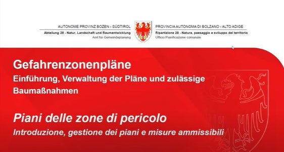 Piani delle zone di pericolo: corso di formazione 7 ottobre 2022
