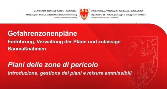 Gefahrenzonenpläne: Fortbildung 7. Oktober 2022