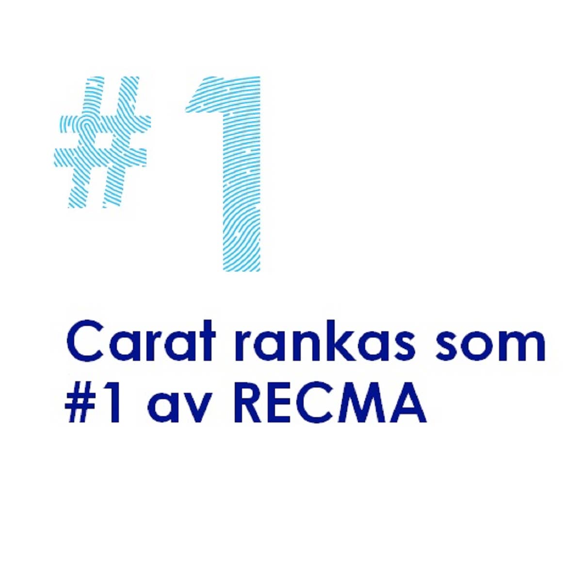 Carat Sverige #1 i RECMA Sweden Domestic Qualitative Evaluation Report.