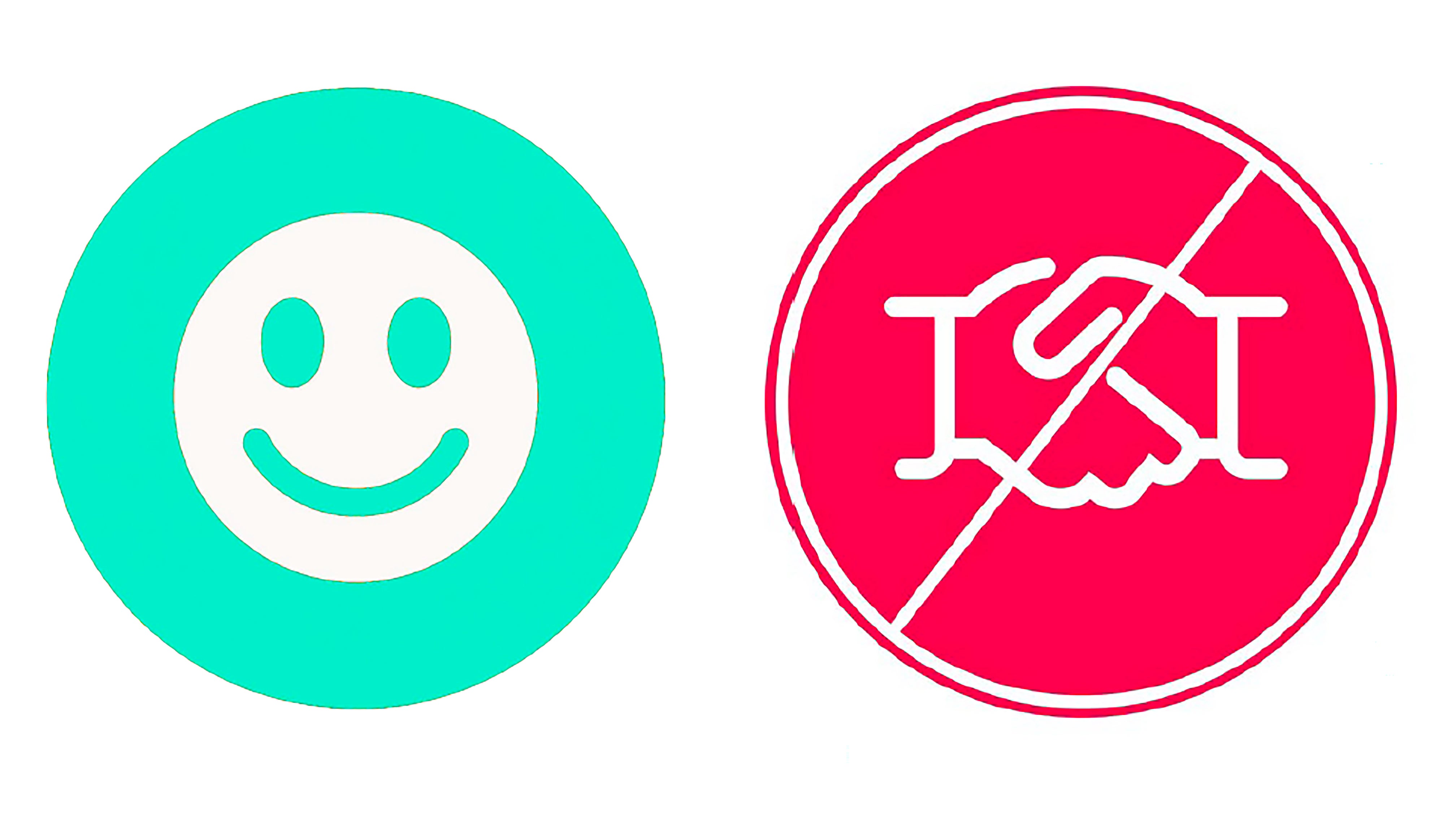 Wij begroeten elkaar met een glimlach.