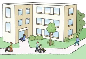 Una casa con appartamenti dell’IPES. Una casa con appartamenti dell’IPES.