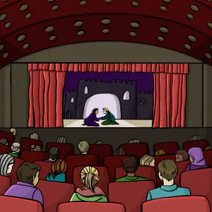 Persone a teatro. Persone a teatro.