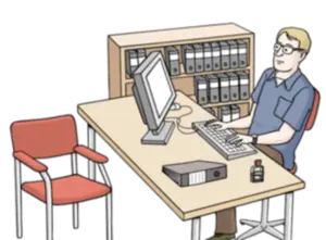 In un centro di mediazione lavoro. In un centro di mediazione lavoro.