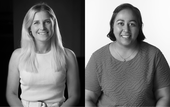 Photos of two leaders at dentsu Aotearoa - Stevie (left) and Anita (right)