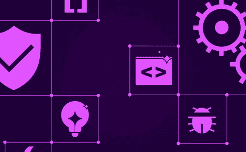 Image shows various elements of code security, languages and bugs