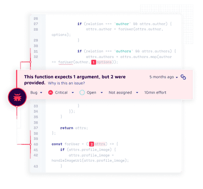 Bug detection in Javascript code