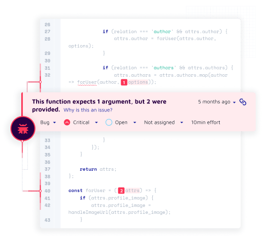 Bug detection in Javascript code