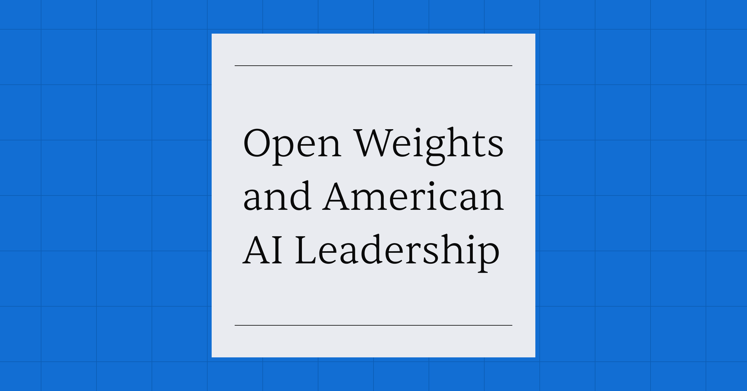 Image for Why Sonar signed the Open Weights and American AI Leadership letter