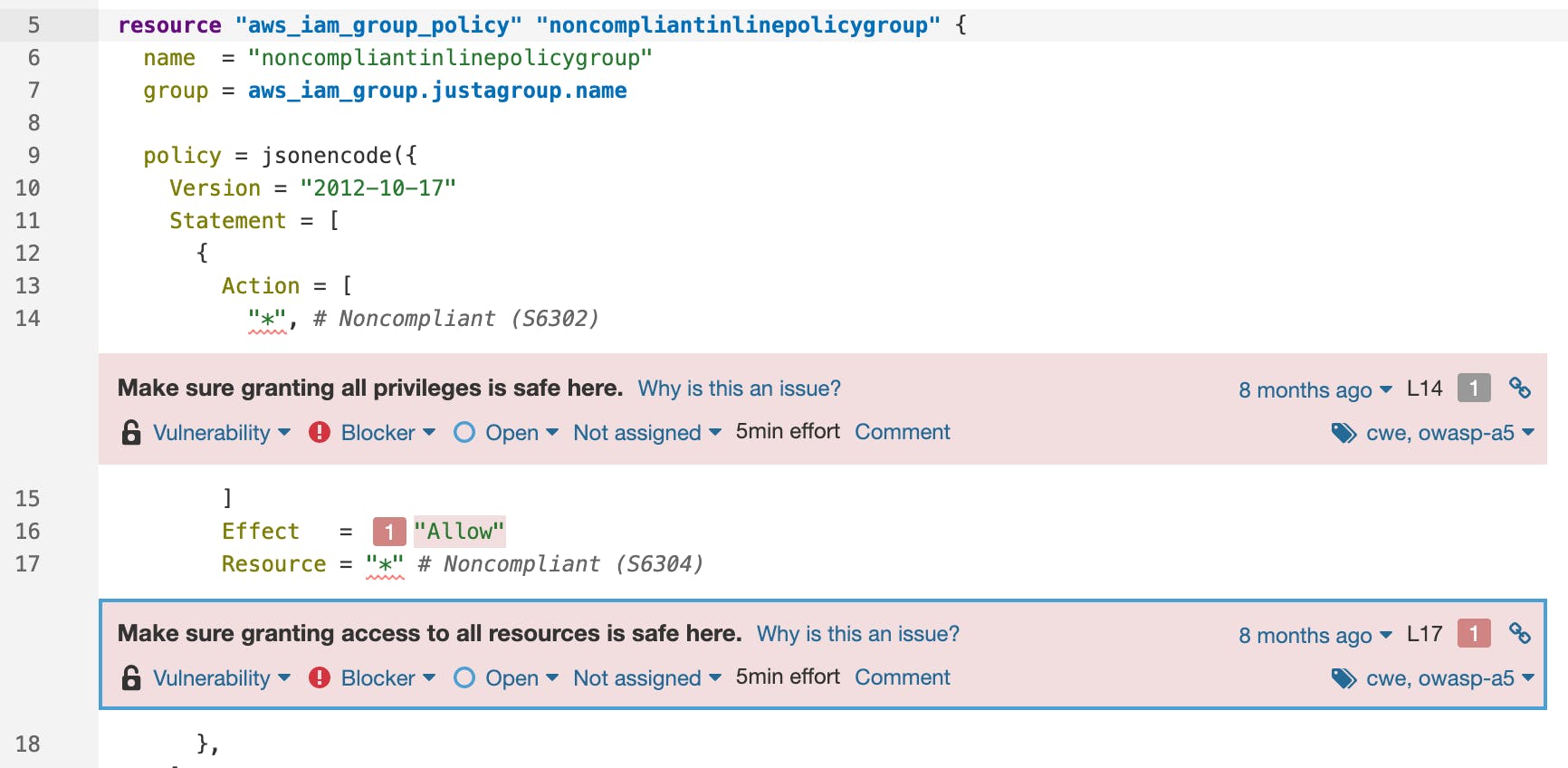 Image with list of multiple vulnerabilities listed.