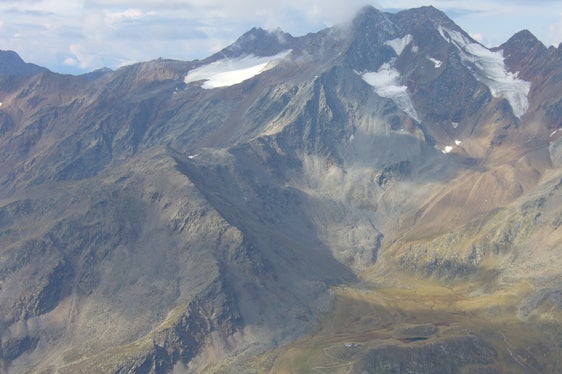Alta Val Senales: il circo glaciale di Lazaun con il rock glacier e i depositi morenici della piccola età glaciale.