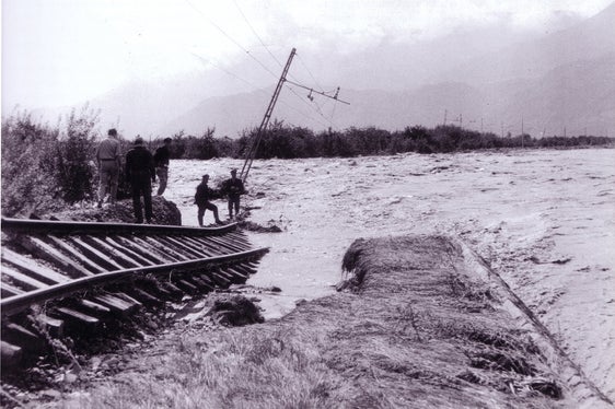 Etsch bei Burgstall, 1965