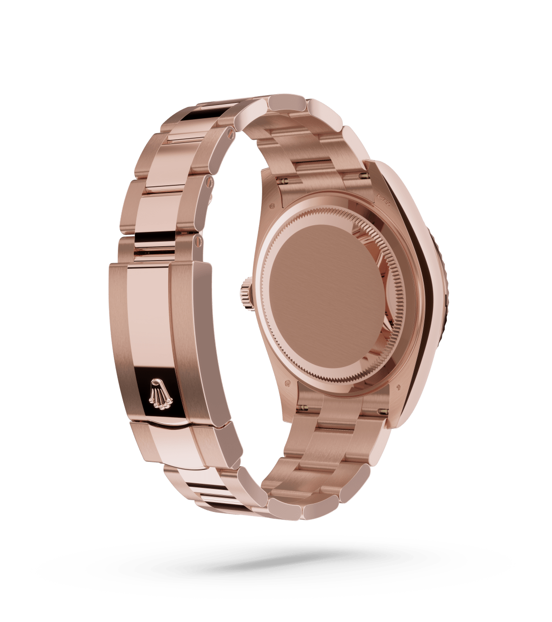 Rolex Sky-Dweller in Oyster, 42 mm, Everose-goud with a Blauwgroen dial, Gekartelde, bidirectioneel draaibare ‘Rolex Ring Command’ bezel, and Oyster, massieve driedelige schakels bracelet