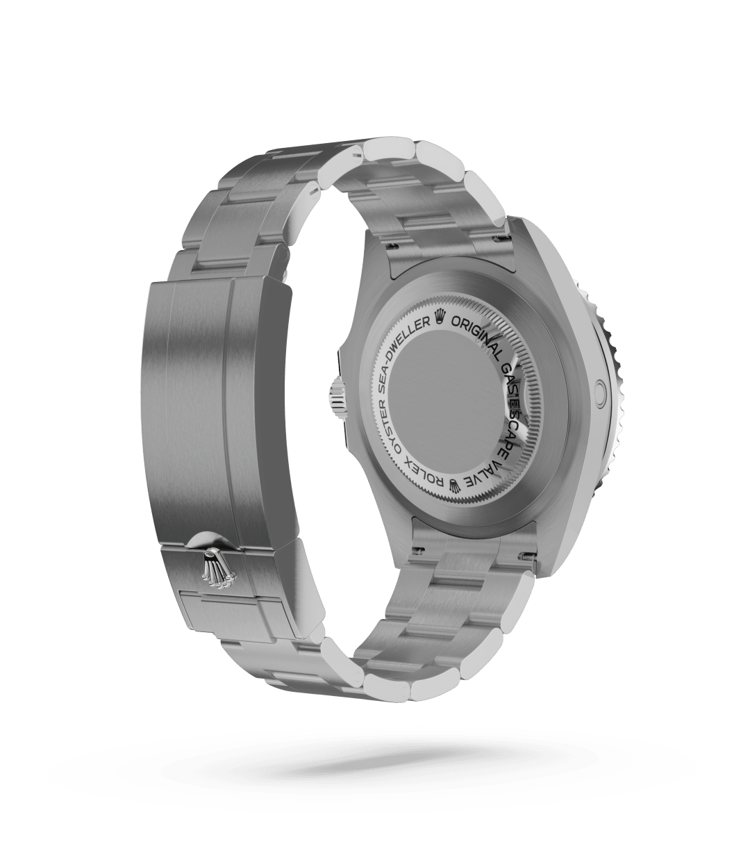 Rolex Sea-Dweller in Oyster, 43 mm, Oystersteel with a Intense black dial, Unidirectional rotatable 60-minute graduated, scratch-resistant Cerachrom insert in black ceramic, numerals and graduations coated in platinum bezel, and Oyster, three-piece solid links bracelet