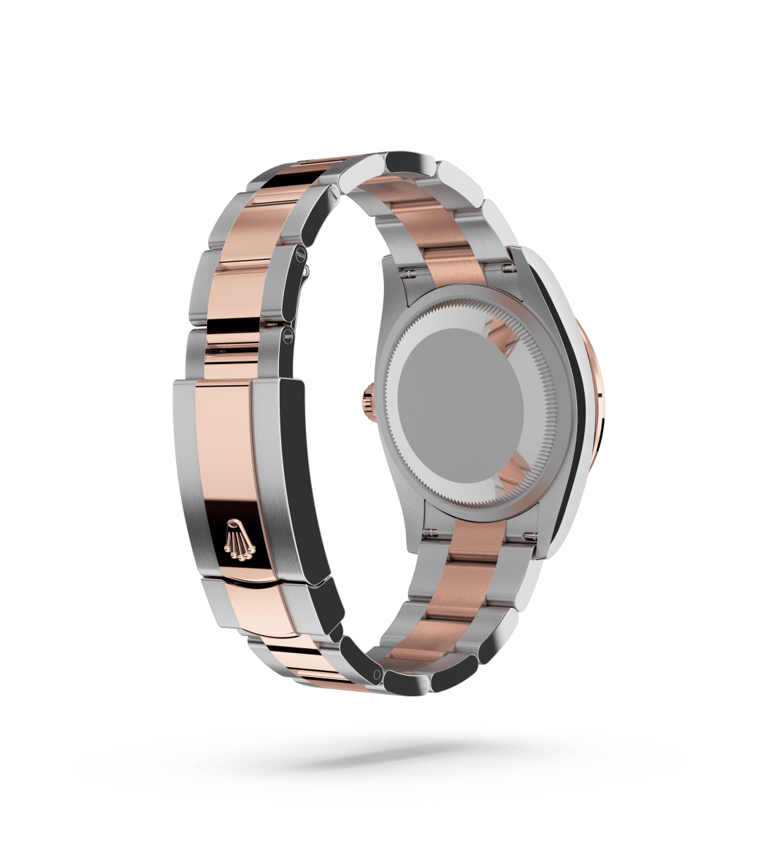 Rolex Datejust 36 in Oyster, 36 mm, Oystersteel, Everose gold and diamonds with a Rosé-colour set with diamonds dial, Set with diamonds bezel, and Oyster, three-piece solid links bracelet