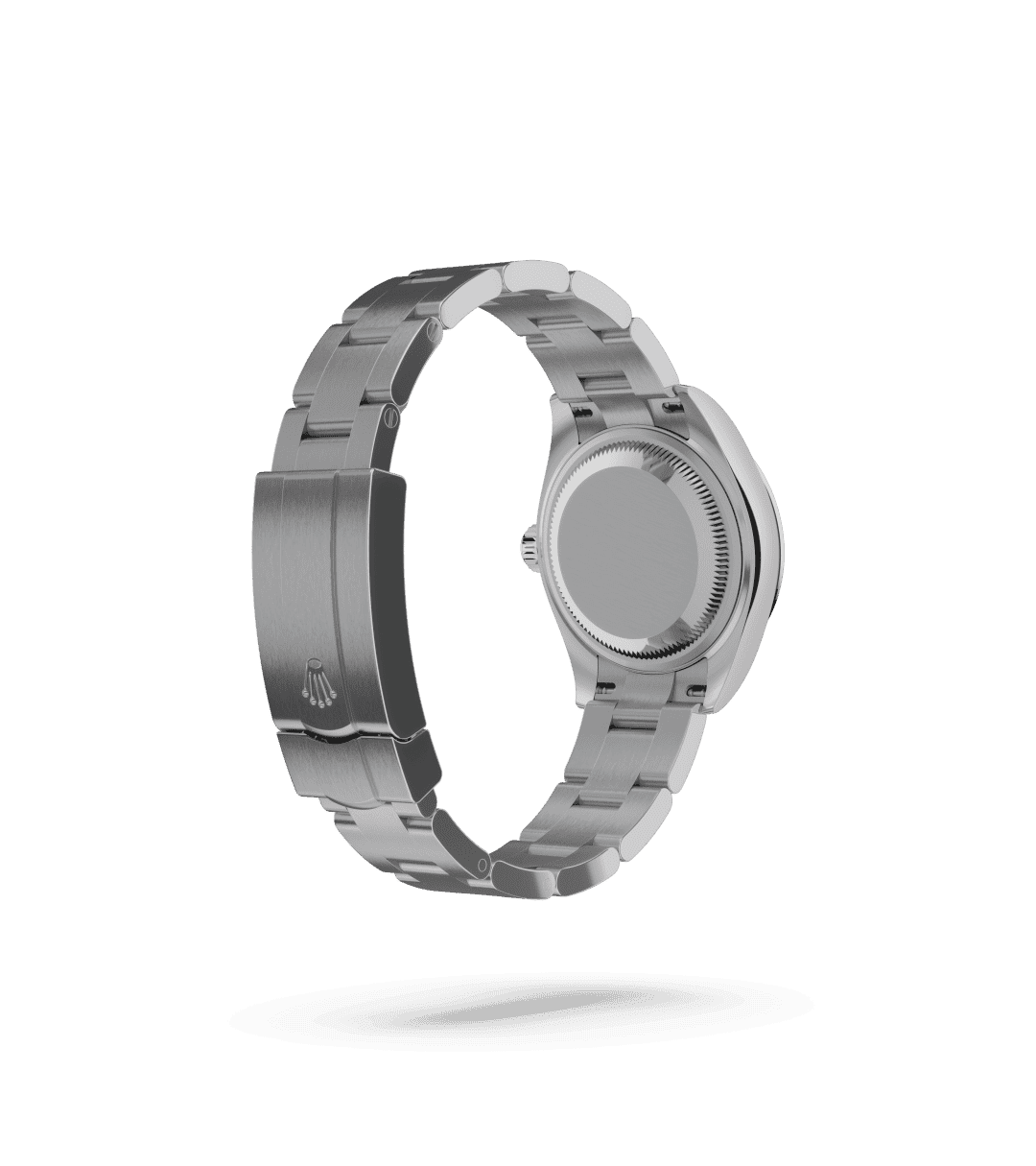 Rolex Oyster Perpetual 28 in Oyster, 28 mm, Oystersteel with a Zilverkleurig dial, Gewelfd bezel, and Oyster, massieve driedelige schakels bracelet