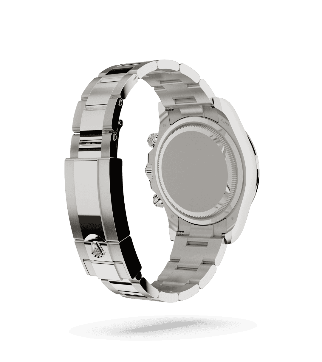 Rolex Cosmograph Daytona in Oyster, 40 mm, white gold and diamonds with a Black and white mother-of-pearl set with diamonds dial, Set with diamonds bezel, and Oyster, three-piece solid links bracelet