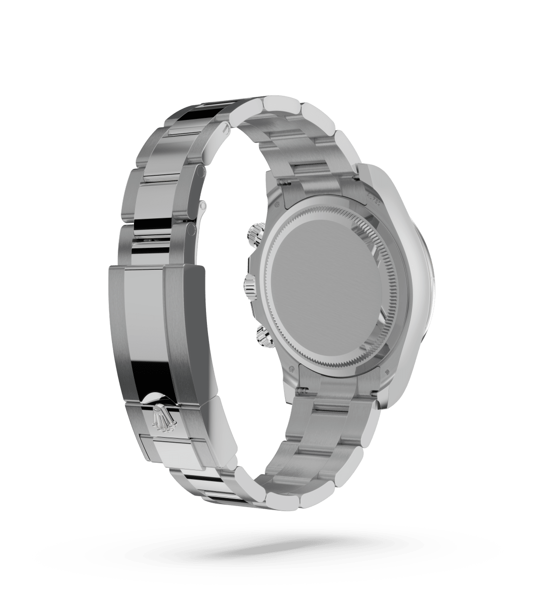 Rolex Cosmograph Daytona in Oyster, 40 mm, witgoud with a Helderzwart en staal dial, Vast, met ingegraveerde tachymetrische schaal, in 18 kt witgoud bezel, and Oyster, massieve driedelige schakels bracelet