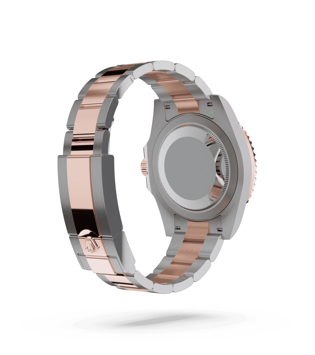 Rolex GMT-Master II in Oyster, 40 mm, Oystersteel and Everose gold with a Black dial, Bidirectional rotatable 24-hour graduated bezel. Two-colour brown and black Cerachrom insert in ceramic, moulded numerals and graduations bezel, and Oyster, three-piece solid links bracelet