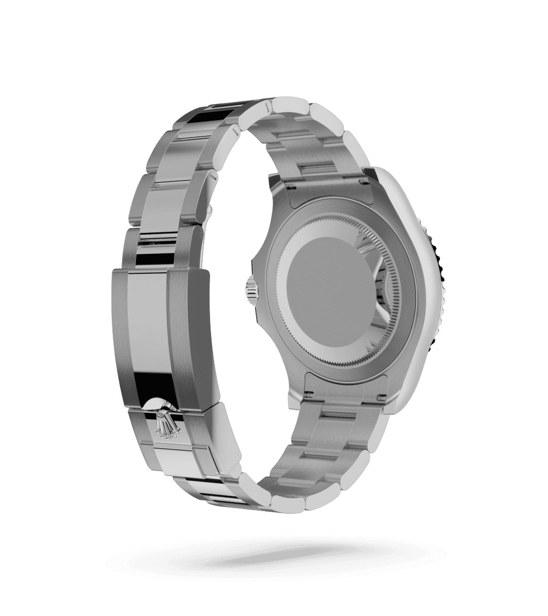 Rolex Yacht-Master 40 in Oyster, 40 mm, Oystersteel en platina with a Leigrijs dial, bidirectioneel draaibare platina bezel met 60-minutenverdeling en reliëf-cijfers bezel, and Oyster, massieve driedelige schakels bracelet