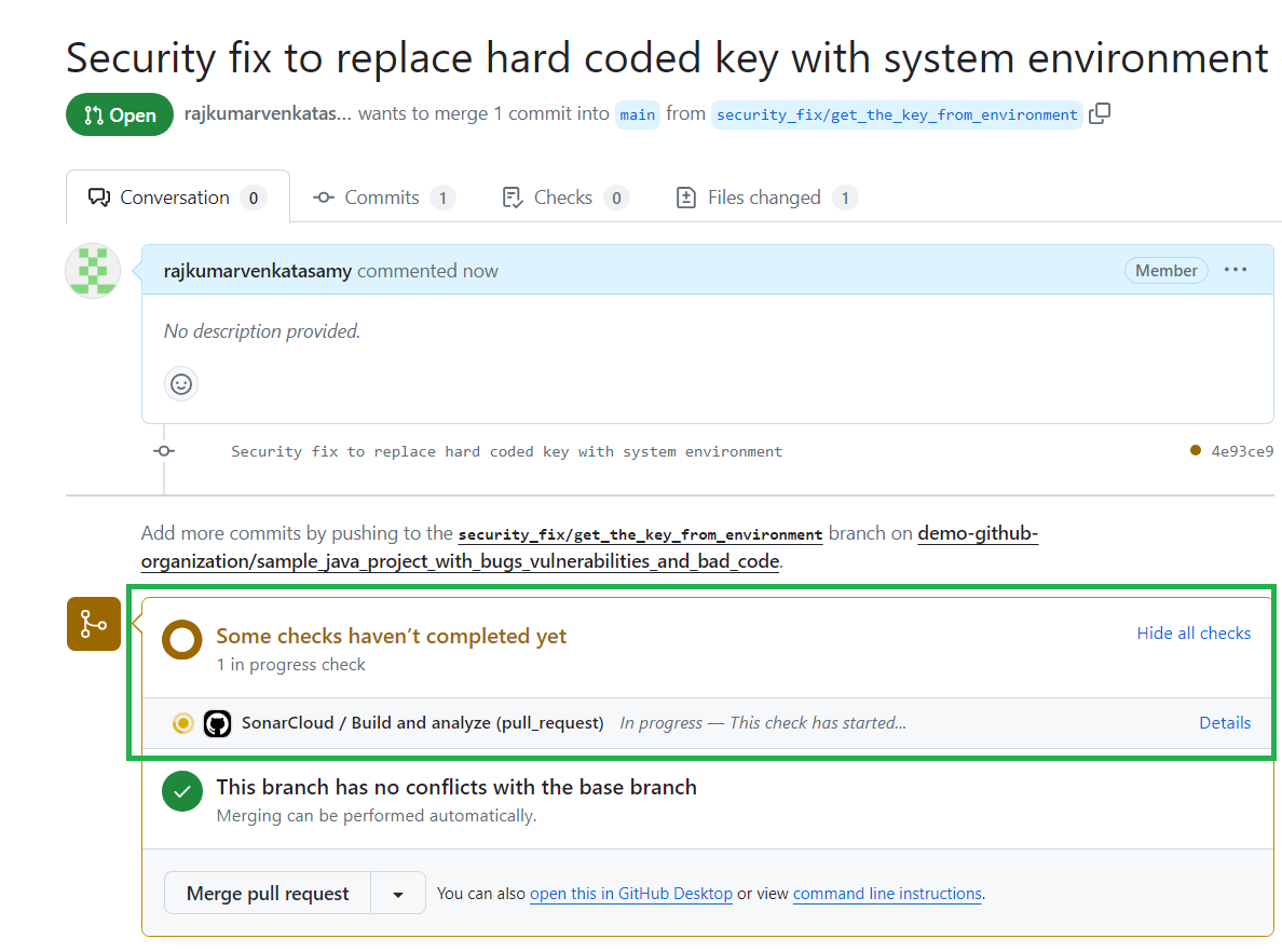 GitHub Actions workflow on pull request event