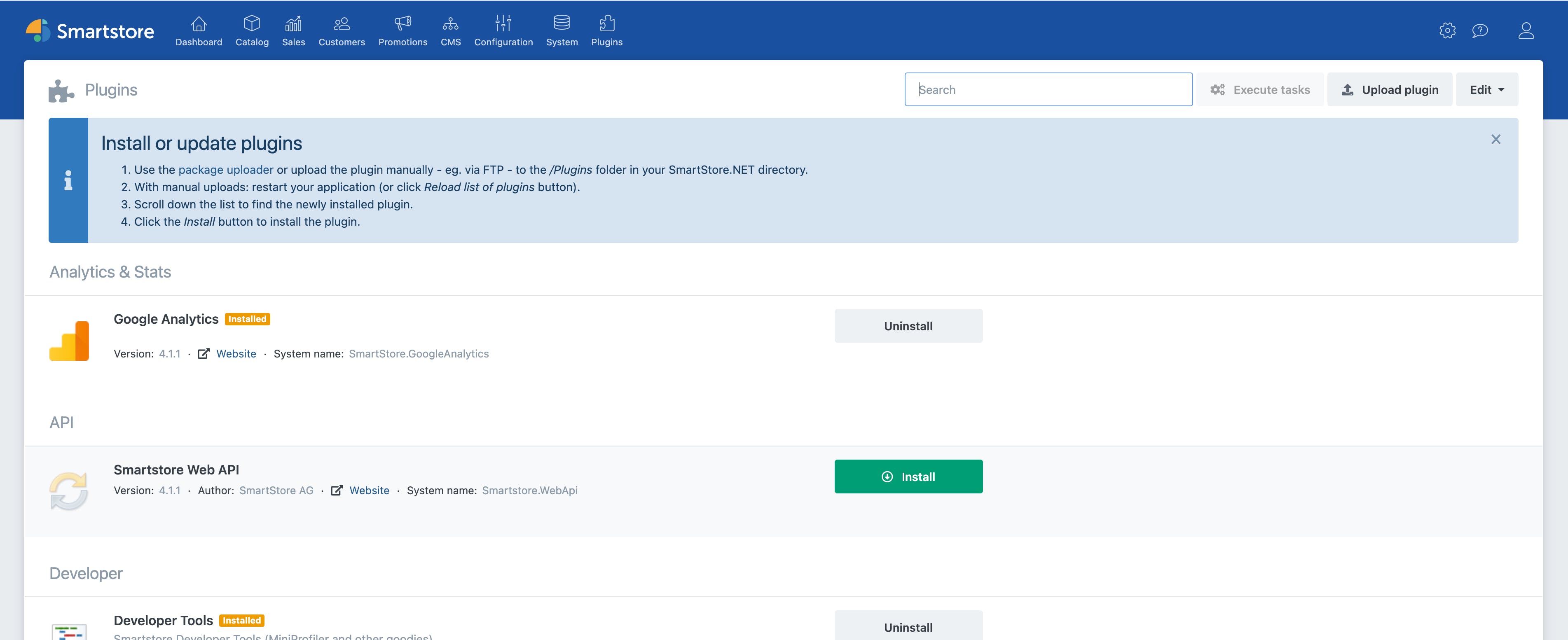 SmartStoreNET's plugin interface. 