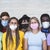 Masked group of young adults (Credit: Shutterstock)