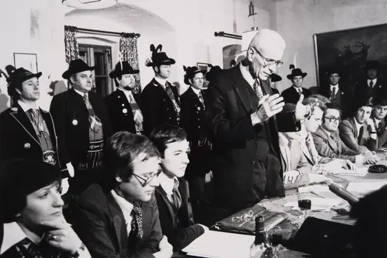 COLLEZIONE MAGNAGO SILVIUS (048) - Silvius Magnago in occasione della manifestazione Sigmundskron- 20 Jahre danach - Castel Firmiano