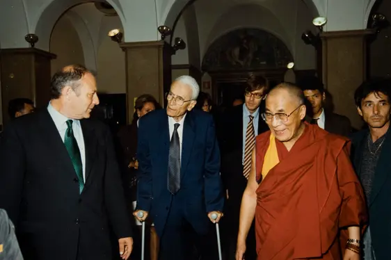 COLLEZIONE MAGNAGO SILVIUS (048) - Silvius Magnago con il Dalai Lama e Luis Durnwalder - Bolzano
