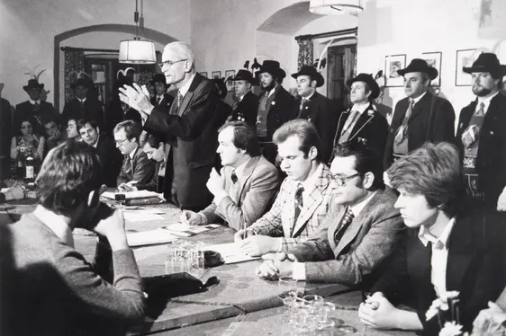 Silvius Magnago en ocajiun dla manifestaziun Sigmundskron - 20 Jahre danach