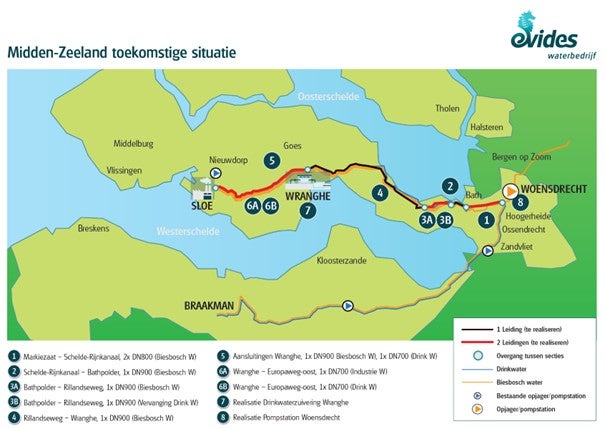 Kaart toekomst drinkwater midden-zeeland.