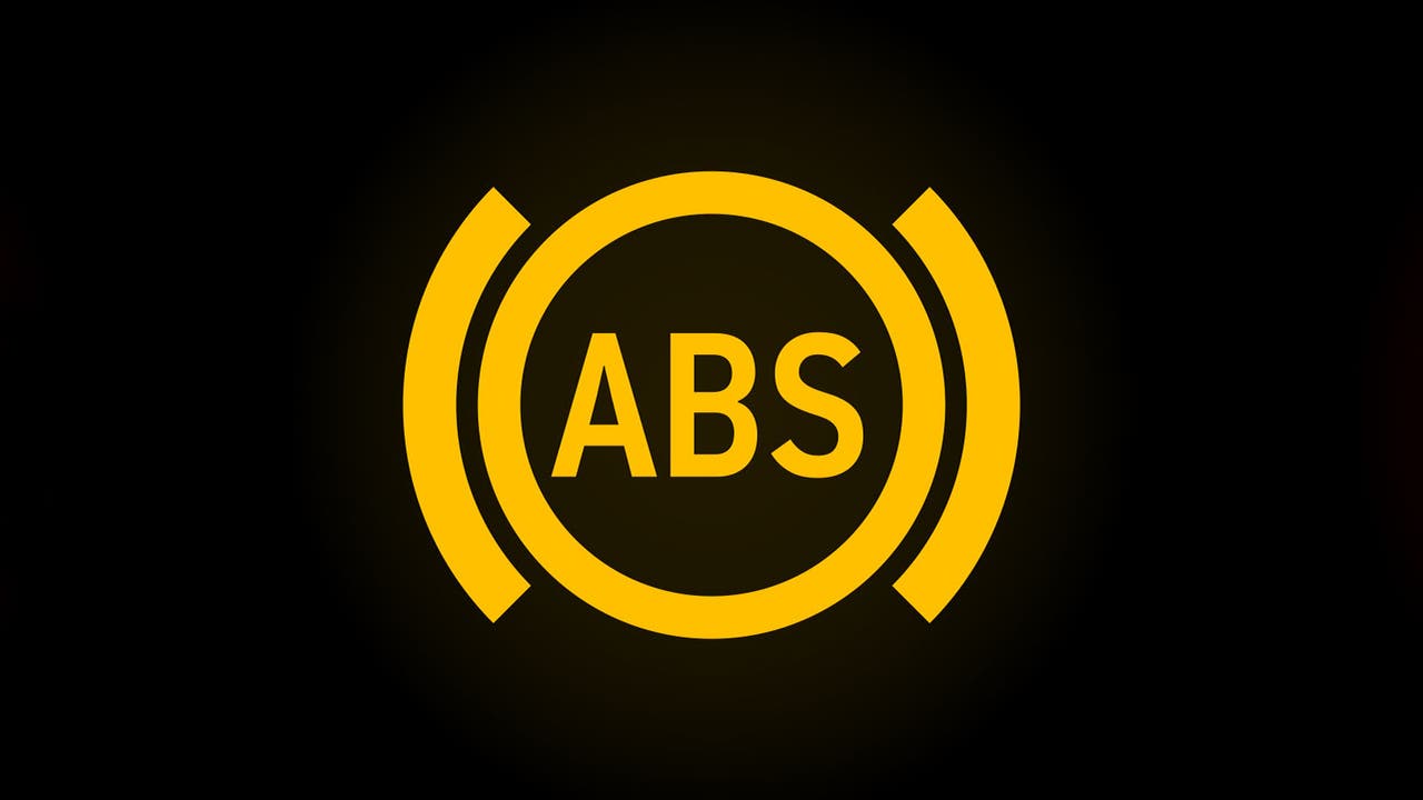 ABS anti-lock braking system warning light