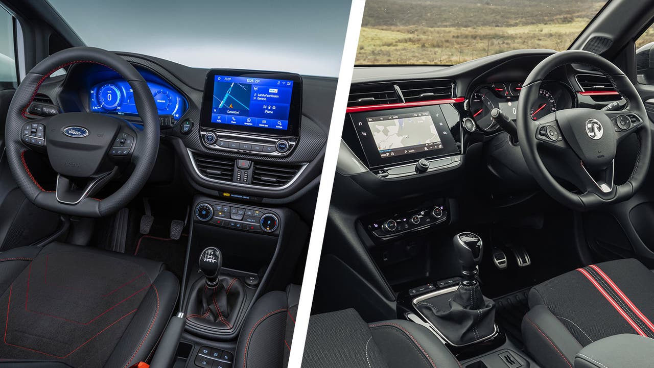 Ford Fiesta vs Vauxhall Corsa – interior
