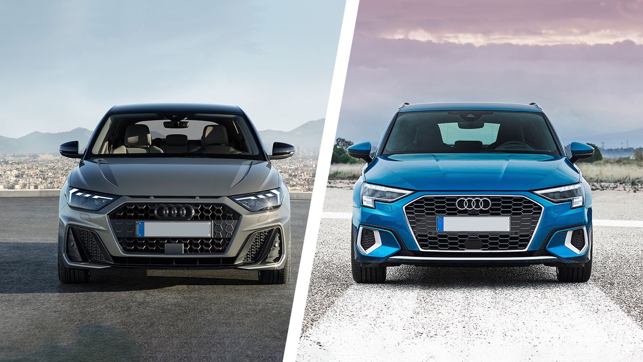 Audi A1 vs Audi A3 front shot