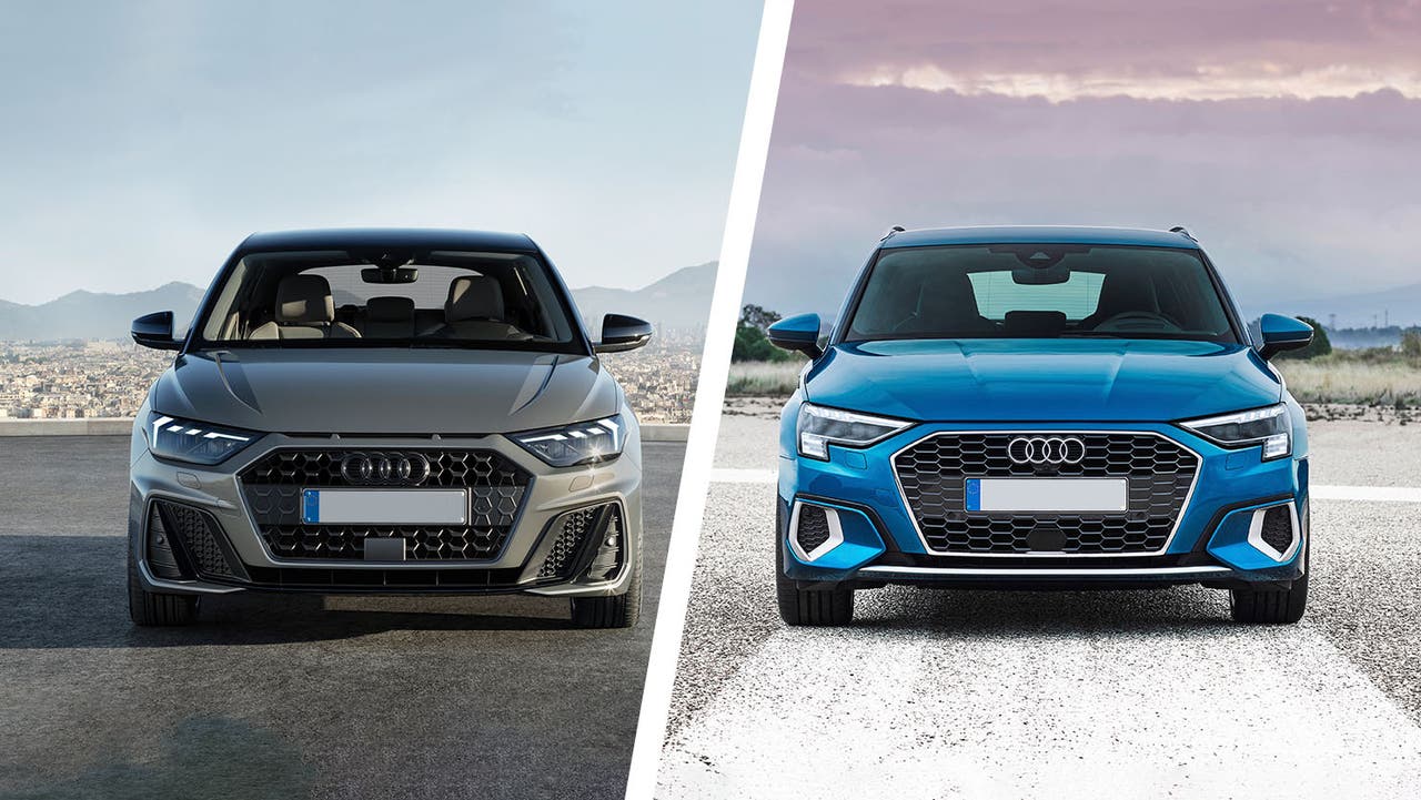 Audi A1 vs Audi A3 front shot