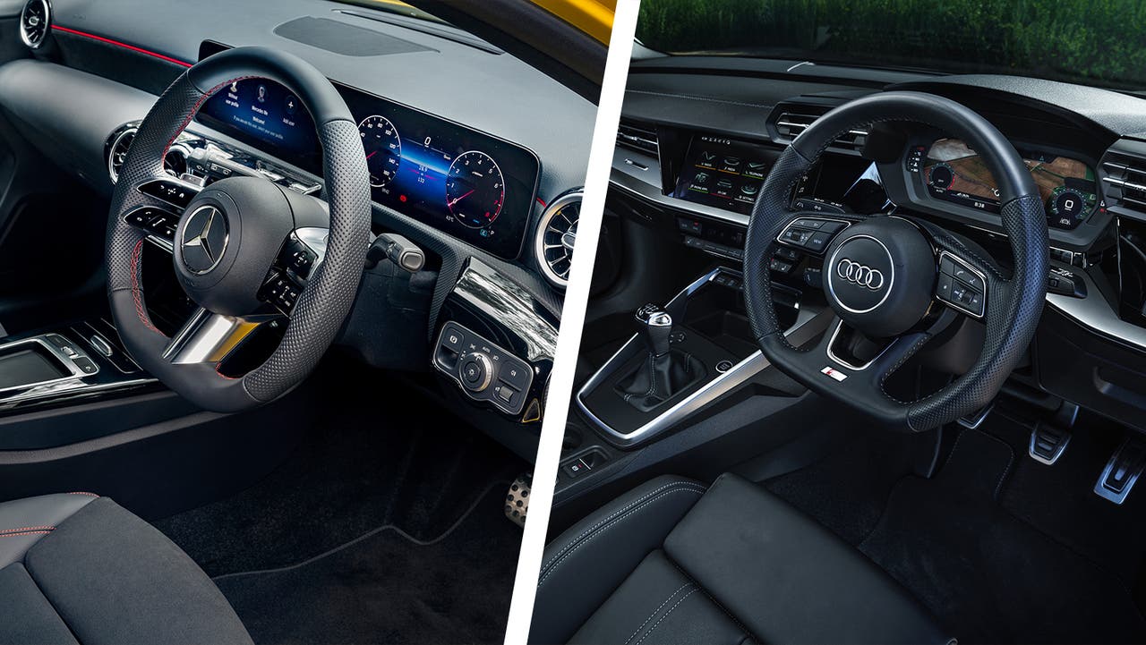 Mercedes A-Class vs Audi A3 interior