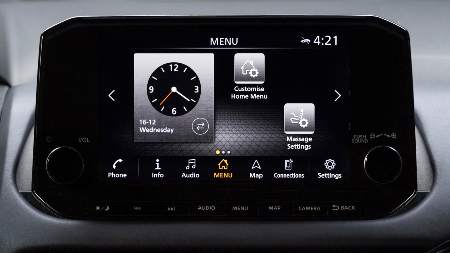 Nissan Qashqai home screen