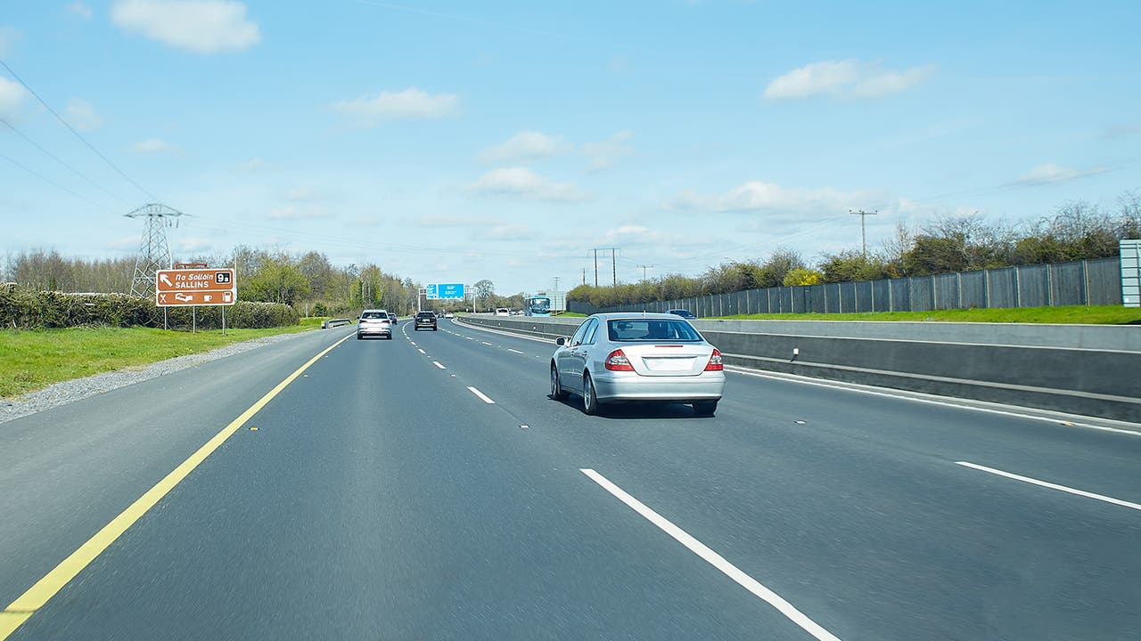 Cars driving on motorway