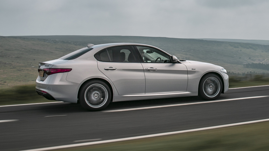 Alfa Romeo Giulia driving side view