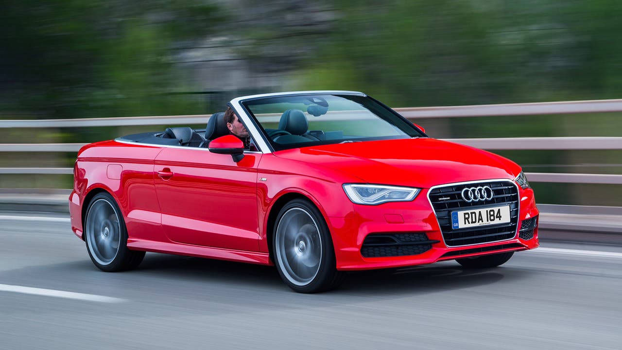 Audi A3 Cabriolet in red