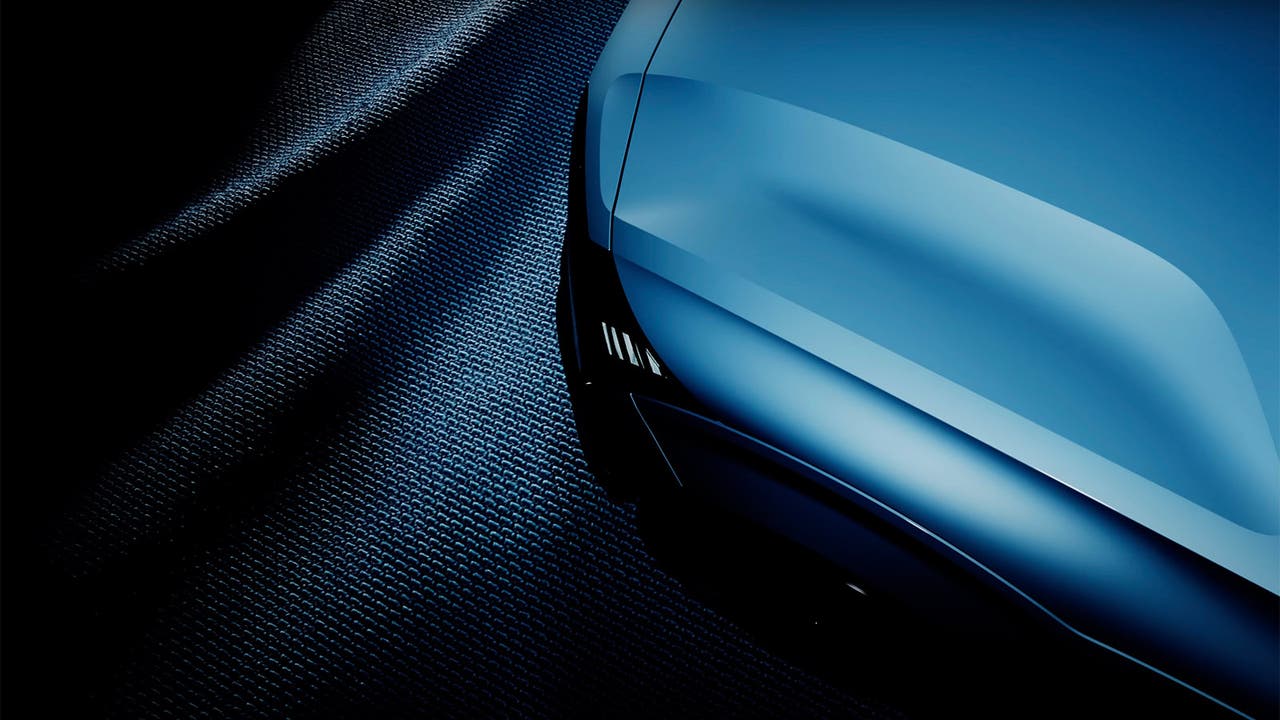 Volvo EX30 teaser image, bonnet shot